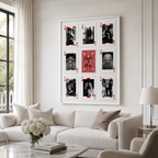 Custom Couple Photo Playing Cards Canvas Wall Art Aura Canvas