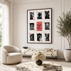 Custom Couple Photo Playing Cards Canvas Wall Art Aura Canvas