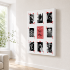 Custom Couple Photo Playing Cards Canvas Wall Art Aura Canvas