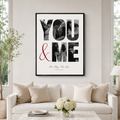 Custom Couple Photo You & Me Canvas Wall Art Aura Canvas