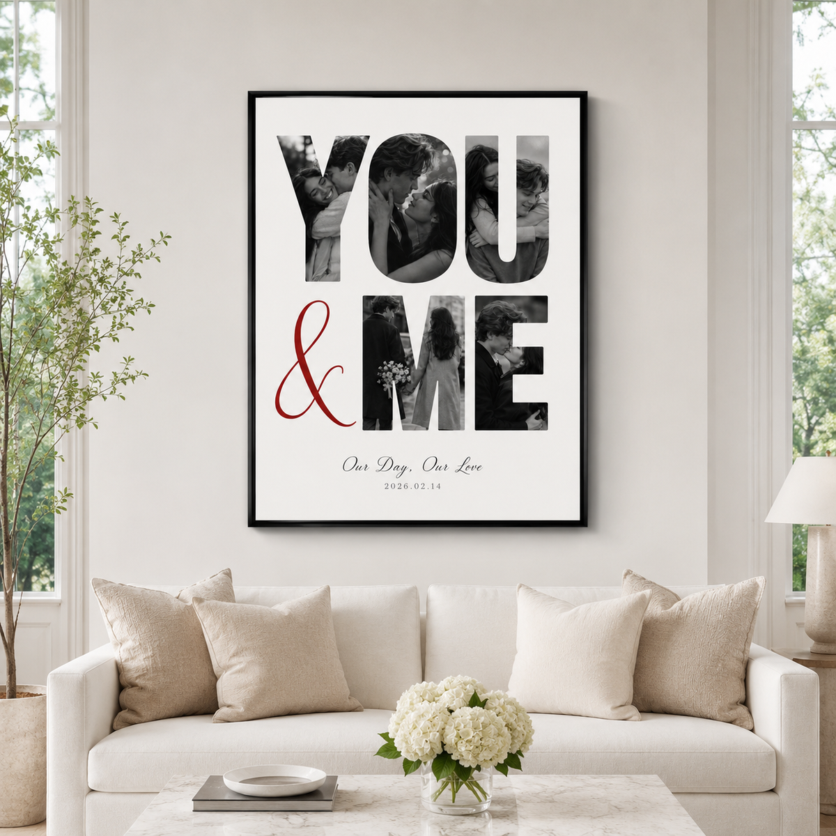 Custom Couple Photo You & Me Canvas Wall Art Aura Canvas