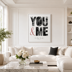 Custom Couple Photo You & Me Canvas Wall Art Aura Canvas