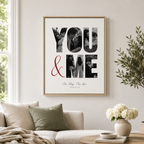 Custom Couple Photo You & Me Canvas Wall Art Aura Canvas