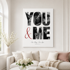 Custom Couple Photo You & Me Canvas Wall Art Aura Canvas
