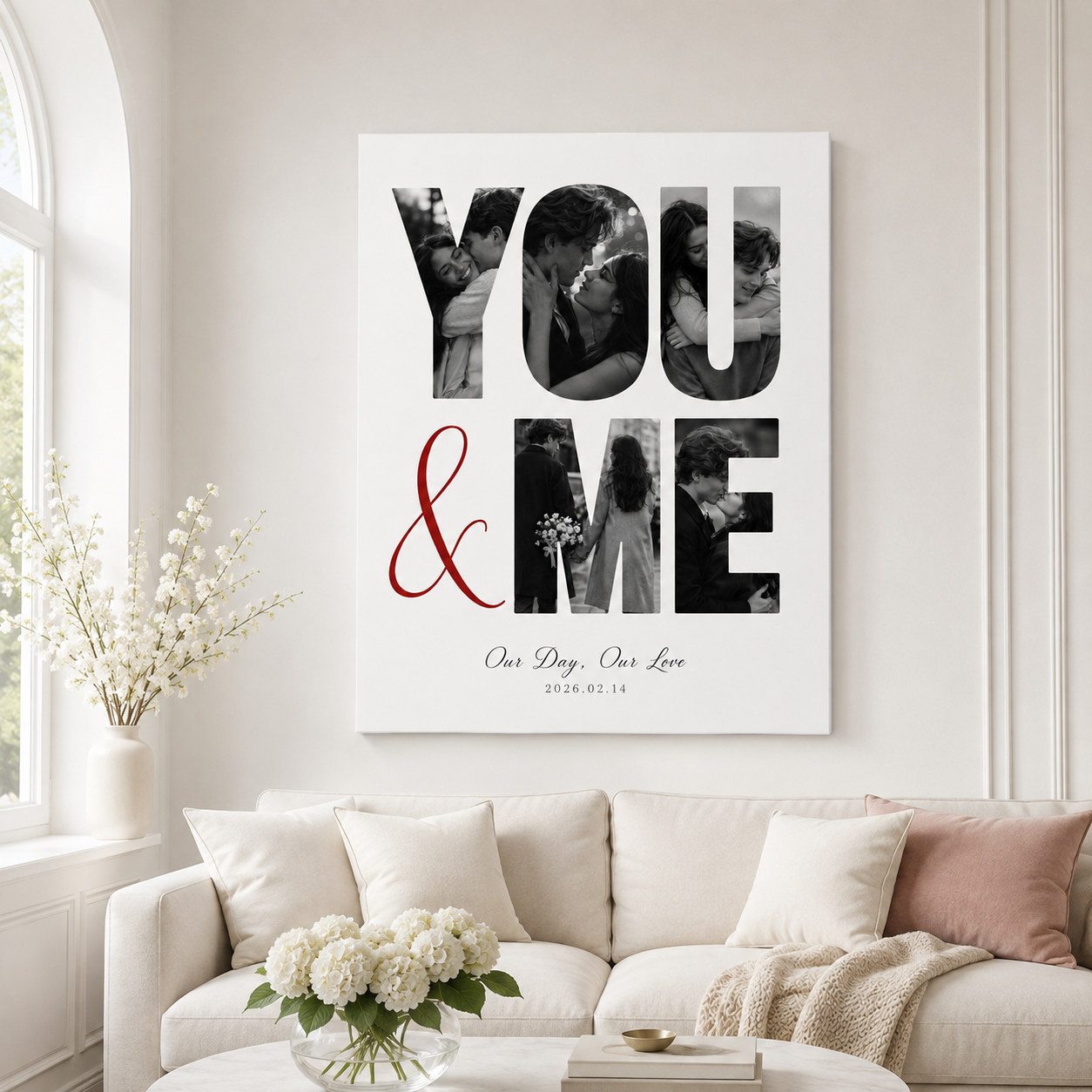 Custom Couple Photo You & Me Canvas Wall Art Aura Canvas