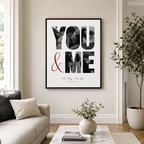 Custom Couple Photo You & Me Canvas Wall Art Aura Canvas