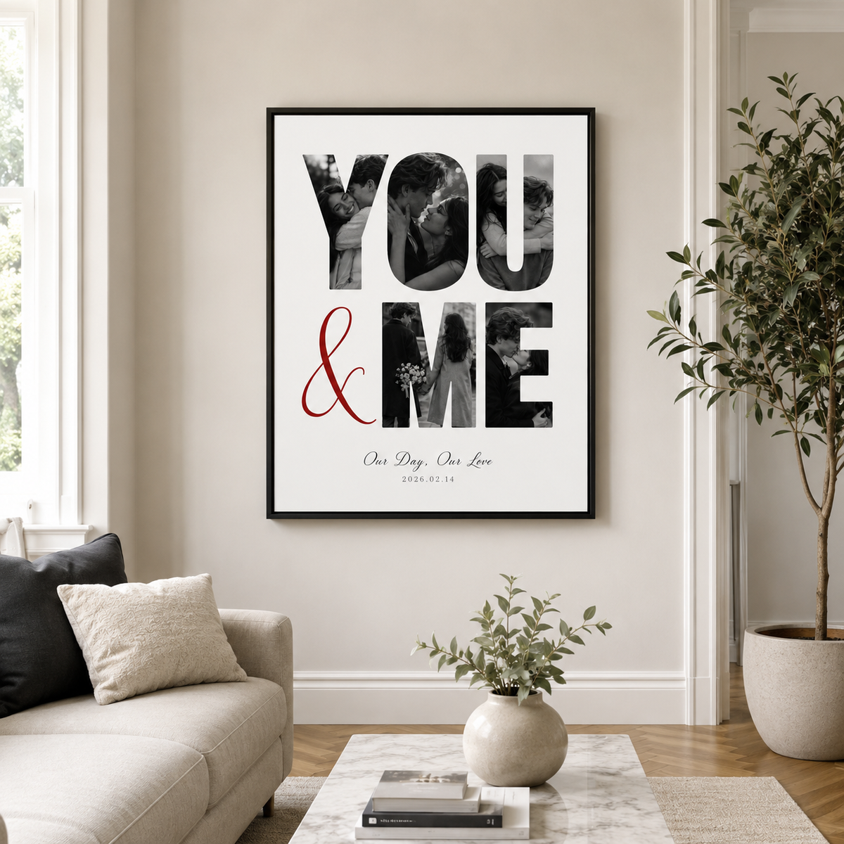 Custom Couple Photo You & Me Canvas Wall Art Aura Canvas