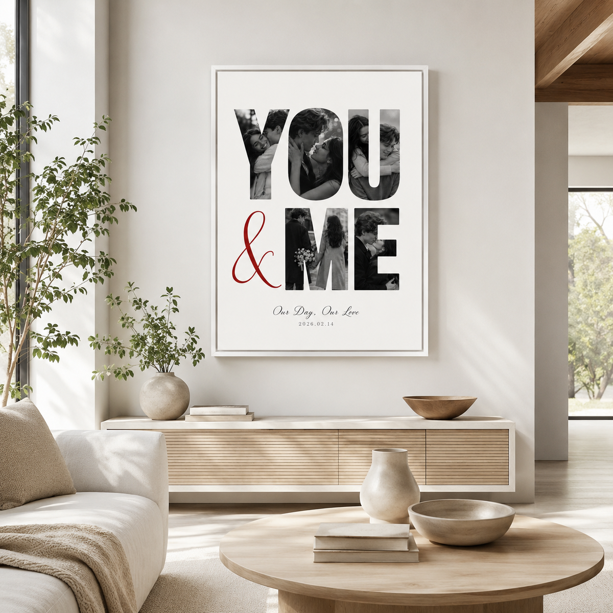 Custom Couple Photo You & Me Canvas Wall Art Aura Canvas