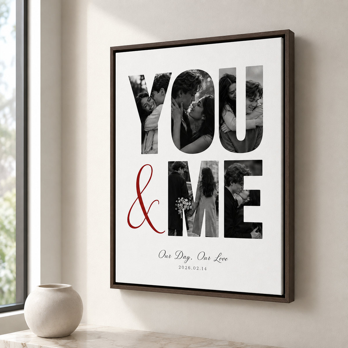 Custom Couple Photo You & Me Canvas Wall Art Aura Canvas
