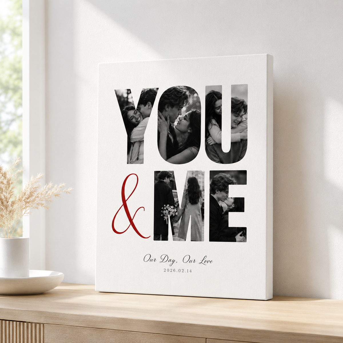 Custom Couple Photo You & Me Canvas Wall Art Aura Canvas