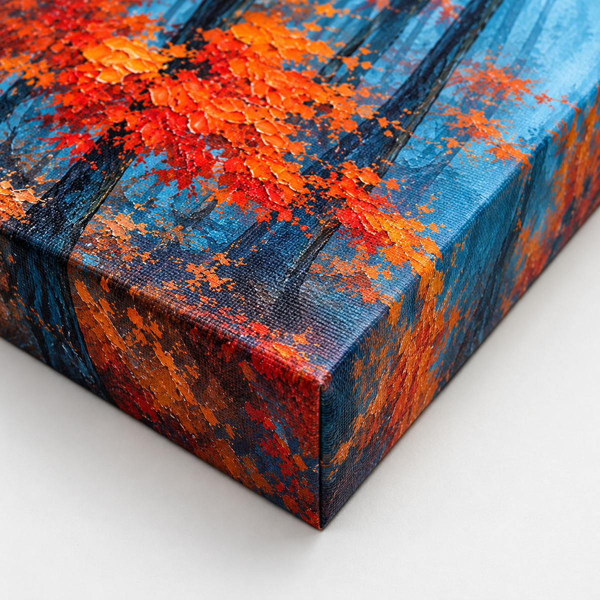 Orange Autumn Forest Canvas Wall Art