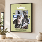 Custom Pet Photo Collage Canvas Wall Art - framed canvas mockup