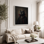 Custom Gothic Vampire Pet Portrait Canvas Wall Art