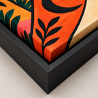 Boho Desert Woman Sun and Moon Canvas Wall Art - canvas detail view 9