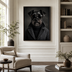 Custom Stylish Dog Portrait Canvas Wall Art
