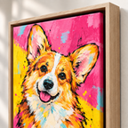 Custom Pet Portrait Pop Art Canvas Wall Art - personalized canvas detail 10