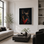 Custom Cool Dog Portrait Canvas Wall Art
