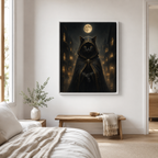Custom Gothic Hooded Pet Portrait Canvas Wall Art