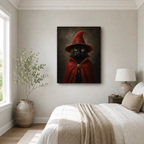 Custom Witch Pet Portrait Canvas Wall Art
