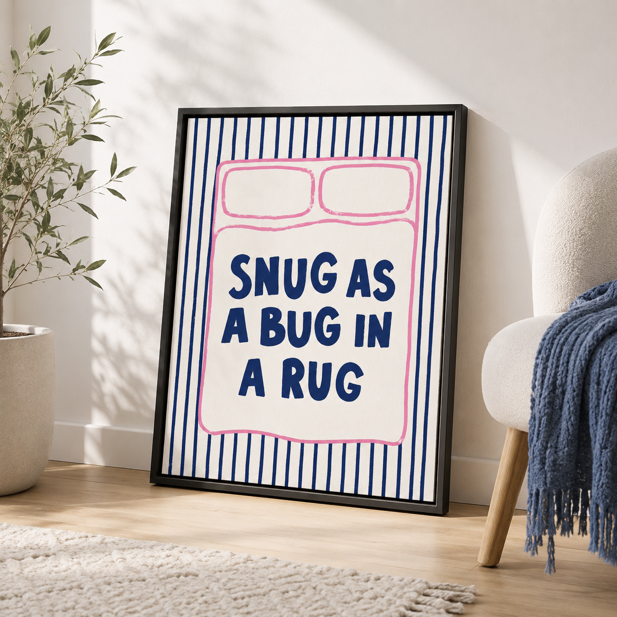 Snug As A Bug Canvas Wall Art Aura Canvas
