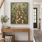 Vintage Botanical Human Anatomy Canvas Wall Art