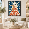Tropical Fashion Woman Canvas Wall Art