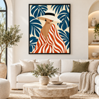 Tropical Fashion Woman Canvas Wall Art