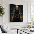 Custom Gothic Hooded Pet Portrait Canvas Wall Art