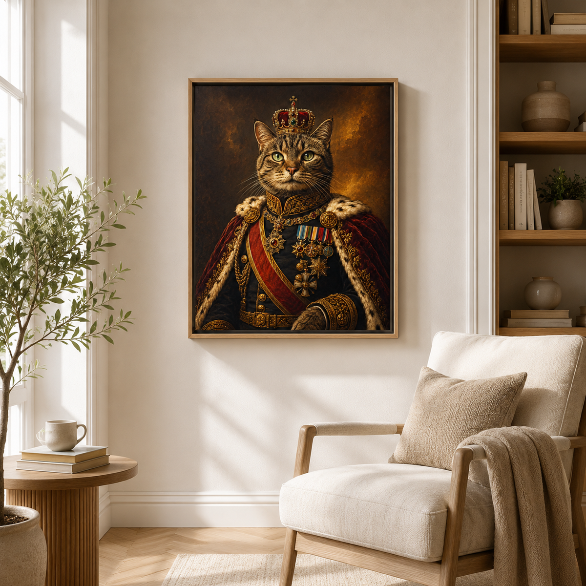 Custom Royal Pet Portrait Canvas