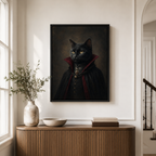 Custom Gothic Vampire Pet Portrait Canvas Wall Art