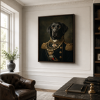 Custom Royal Military Pet Portrait Canvas