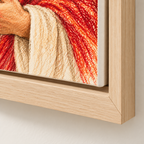 Sacred Heart of Jesus Pencil Style Canvas Wall Art - canvas detail view 11
