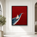 Red Ocean Sailboat Canvas Wall Art