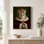 Custom Royal Pet Portrait Canvas - framed canvas mockup