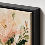 Floral Bouquet Canvas Wall Art black frame close-up