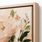 Floral Bouquet Canvas Wall Art natural frame close-up