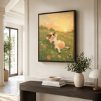 Funny Cow Canvas Wall Art Aura Canvas