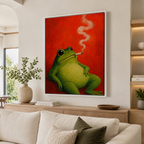 Funny Frog Canvas Wall Art Aura Canvas