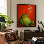 Funny Frog Canvas Wall Art Aura Canvas
