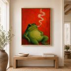Funny Frog Canvas Wall Art Aura Canvas