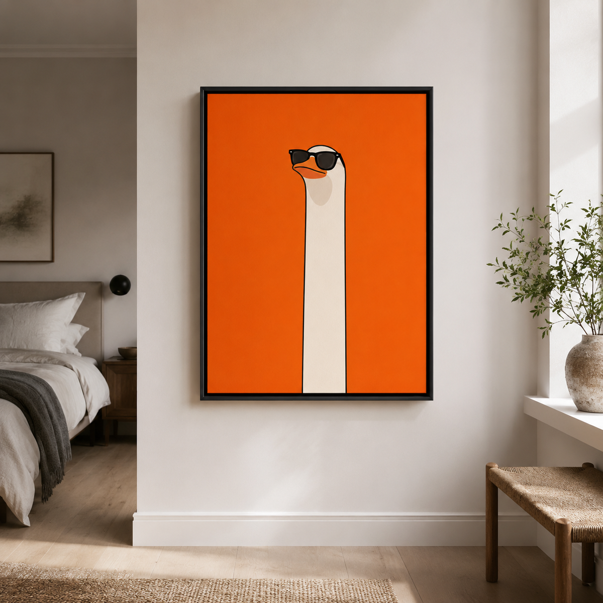 Funny Goose Canvas Wall Art Aura Canvas
