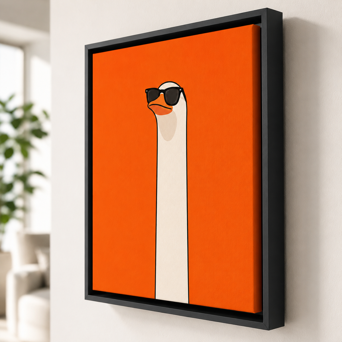 Funny Goose Canvas Wall Art Aura Canvas