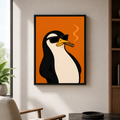 Funny Penguin Canvas Wall Art Aura Canvas