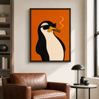 Funny Penguin Canvas Wall Art Aura Canvas