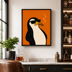 Funny Penguin Canvas Wall Art Aura Canvas