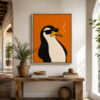 Funny Penguin Canvas Wall Art Aura Canvas