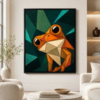 Geometric Frog Canvas Wall Art Aura Canvas