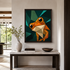 Geometric Frog Canvas Wall Art Aura Canvas