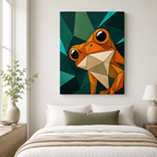 Geometric Frog Canvas Wall Art Aura Canvas