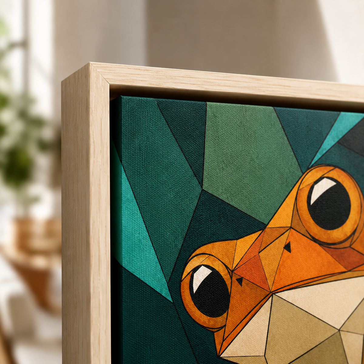 Geometric Frog Canvas Wall Art Aura Canvas